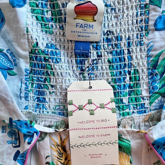 FARM Rio Strapless Tropical Print Dress - Picture 5 of 10